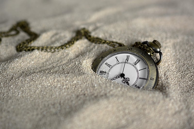 Clock showing time concept